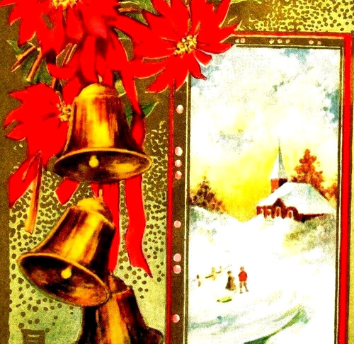 Campane natale poinsettie - di,
